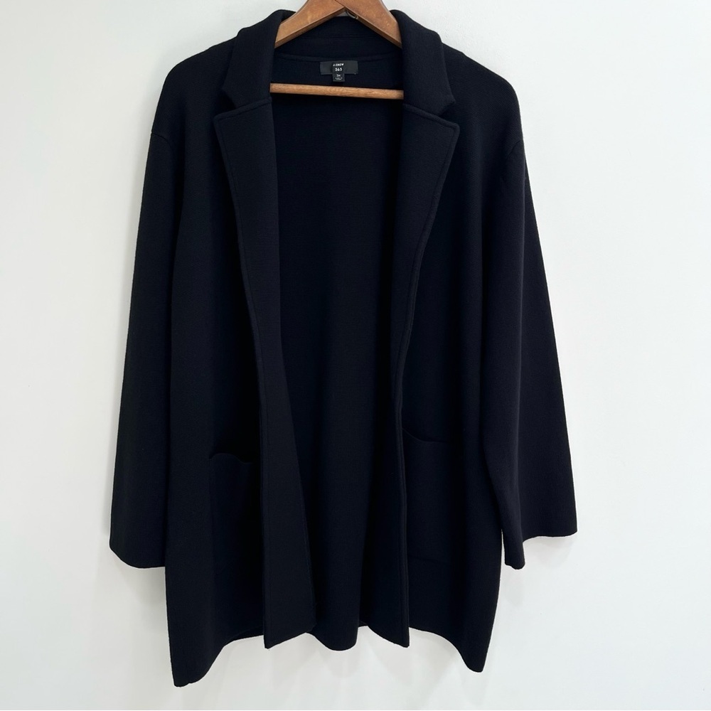 J. Crew 365 Black Sophie Open-Front Sweater-Blazer Plus Size 3X